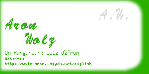 aron wolz business card